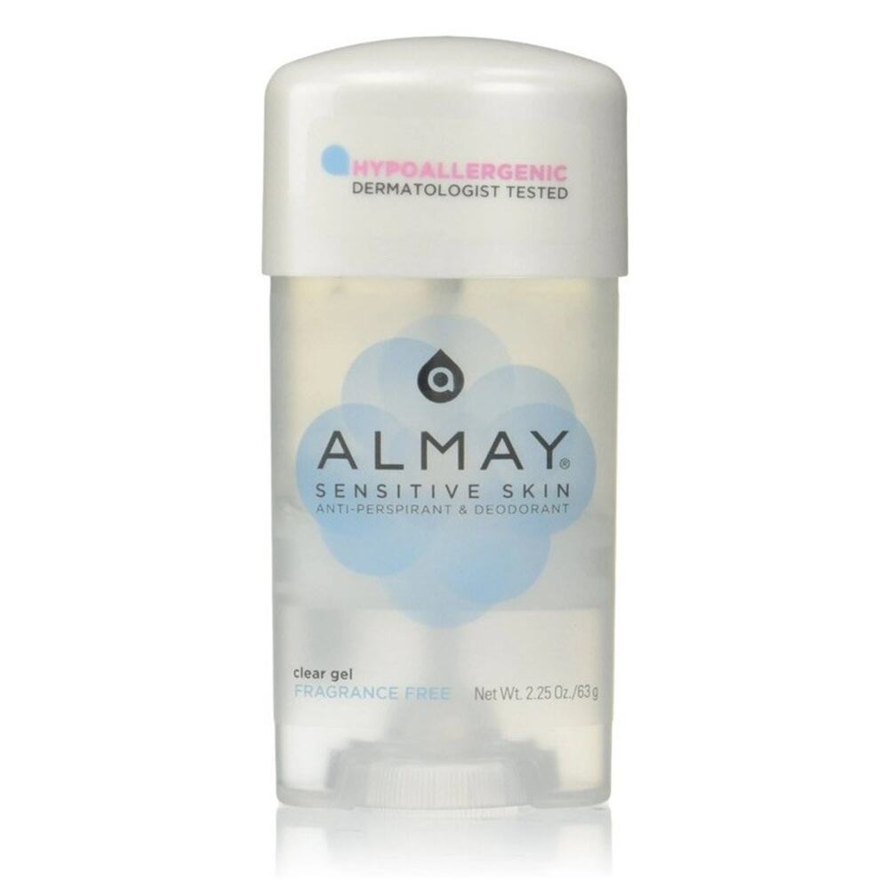 ALMAY Deodorant Antiperspirant Clear Gel Sensitive Skin FRAGRANCE FREE 2.25 oz